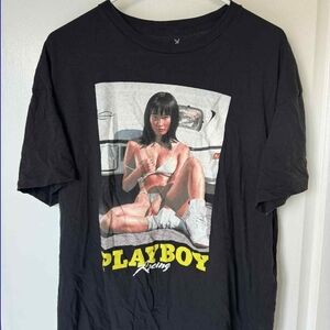 Playboy Black Cotton Tee